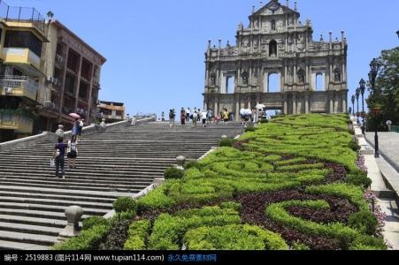 澳门大三巴牌坊图片 大三巴牌坊风景图片