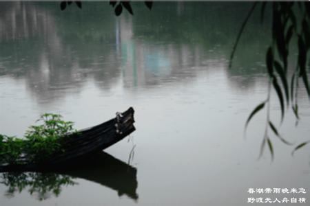 春潮带雨晚来急隐喻 春潮带雨晚来急，野渡无人舟自横