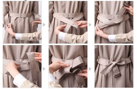 大衣腰带的系法图解 腰带的系法图解