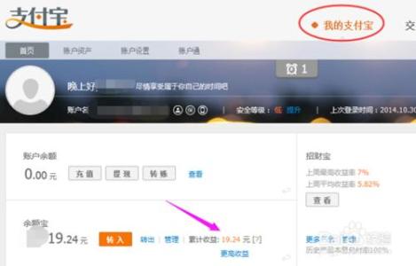 余额宝每日收益 淘宝上怎么看支付宝余额_余额宝每日收益怎么看