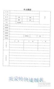 表格制作小技巧 快速制作个人简历表格的小技巧