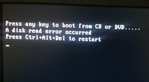 a disk read occurred A disk read error occurred 解决办法
