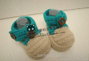 婴儿鞋的织法和图解 手工编织可爱婴儿毛线鞋方法
