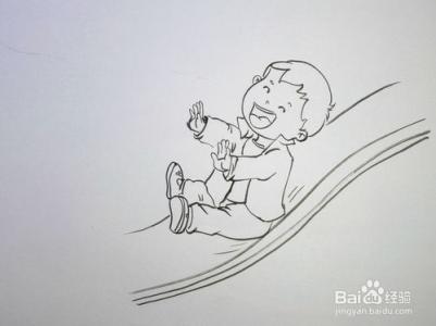 滑梯简笔画 儿童趣味创意画 [13]简笔画《滑滑梯》