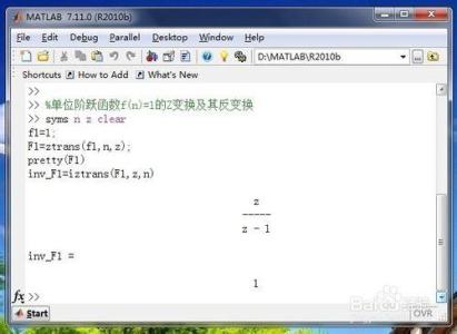 matlab z变换 如何用matlab实现Z变换？
