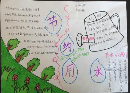 小学生节水宣传画 小学生节水作文