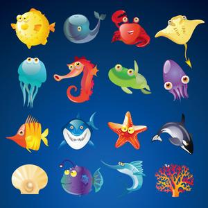海洋动物简介 海洋动物 海洋动物-简介，海洋动物-分布