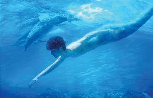 高清水下摄影合成素材 利用素材合成梦幻逼真水下男美人鱼