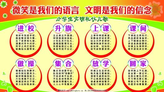 小学生文明礼仪童谣 文明礼仪（童谣）