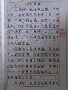 作文《这就是我》 小学生作文这就是我