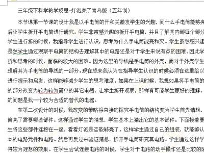 青蛙写诗教学反思 3篇 灯泡亮了教学反思（3篇）