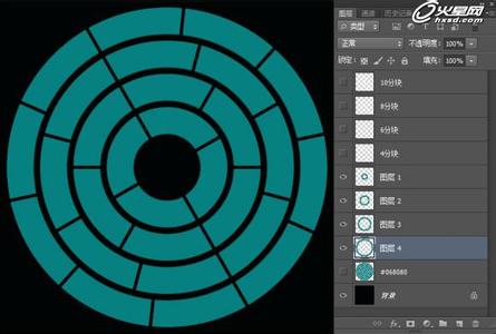 ps同心圆扇形拼图 PhotoShop制作同心圆扇形拼图效果教程
