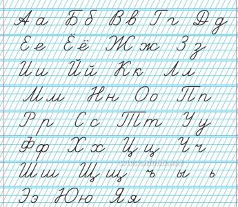 俄语字母手写体 俄语入门 俄语手写体（非常标准）