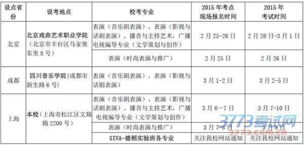 复旦视觉艺术学院播音 2015上海视觉艺术学院播音与主持艺术专业考试流程注意事项