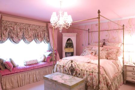 粉色唯美图片 粉色女生房间布置 打造唯美公主房