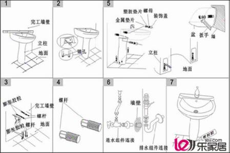 洗手盆常规尺寸规格 柱盆常规尺寸大小，柱盆安装图片