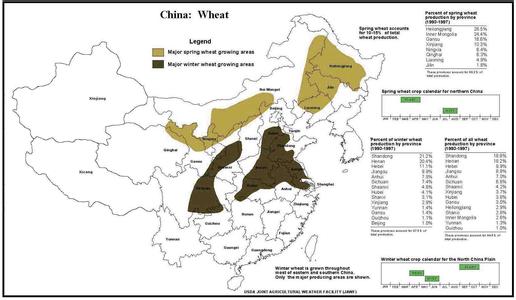 中国小麦主产区 中国小麦主产区-划分区域，中国小麦主产区-统计