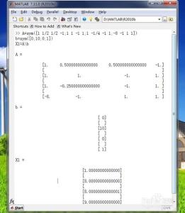 matlab计算线性方程组 matlab求解线性方程组