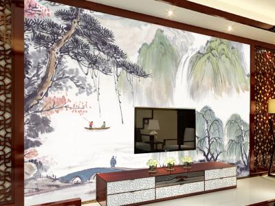 新中式餐厅壁画效果图 中式壁画装修效果图欣赏,中国风正盛