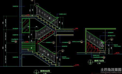 楼梯剖面图怎么看 CAD楼梯剖面图怎么看