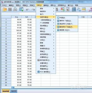 配对样本t检验 spss spss教程 两配对样本t检验