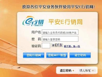 平安e行销支持系统 中国平安e行销系统怎么登陆