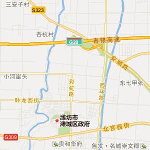 潍城区行政区划地图 潍城区 潍城区-行政区划，潍城区-地理
