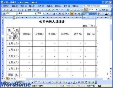 word2003表格斜线表头 怎样在Word2003表格中画斜线表头