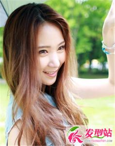 韩国中分刘海发型女生 适合大脸女生的中分刘海发型