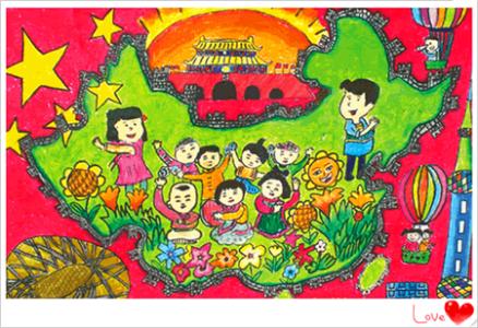 庆祝国庆儿童画 关于国庆节的儿童画