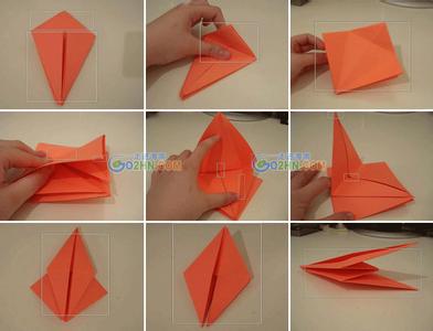 普通千纸鹤的折法图解 千纸鹤的简单折法图解
