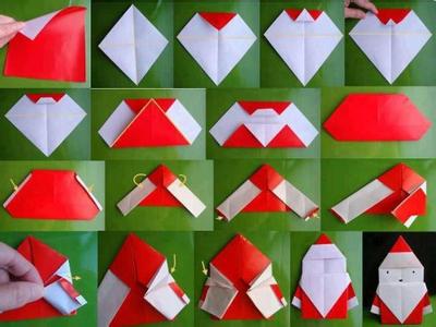 折纸开心帽制作步骤 圣诞老公公折纸制作步骤
