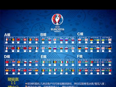 2016法国欧洲杯赛程表 2016法国欧洲杯完全赛程表