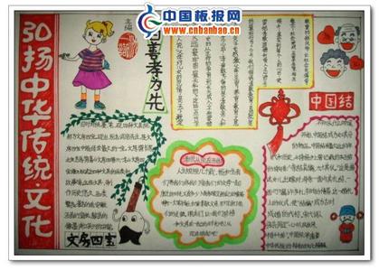 传统文化手抄报的内容 弘扬中国传统文化手抄报内容