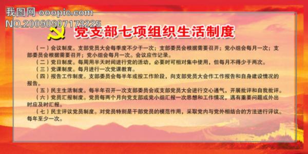 支部党员组织生活会 支部党员组织生活制度