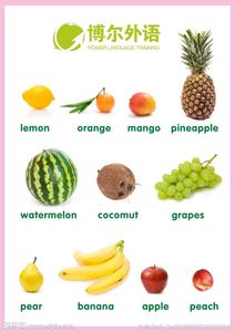 各种水果英语单词大全 各种水果的英语单词