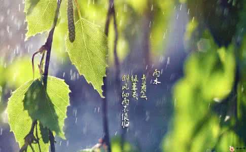 4月祝福短信 二十四节气雨水祝福语