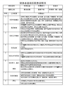 会计总监的职责是什么 财务总监的岗位职责