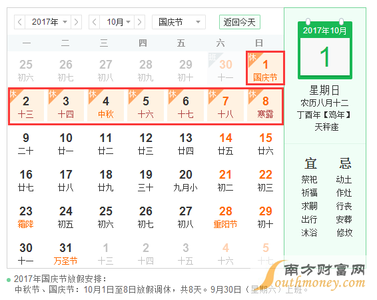 股市休市安排 2017 2017年中秋节股市休市安排