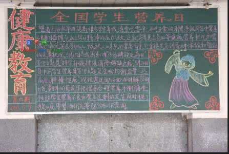 中学生营养餐黑板报 中国学生营养日黑板报图片