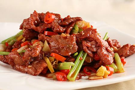 牛肉小炒泡馍 牛肉小炒