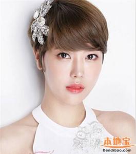 短发新娘造型韩式发型 2015韩式新娘短发发型