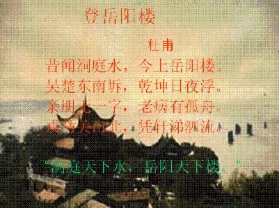 登岳阳楼（其一）阅读练习及答案