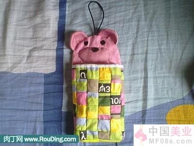 diy可爱纸袋制作方法 可爱小熊手机袋的制作方法