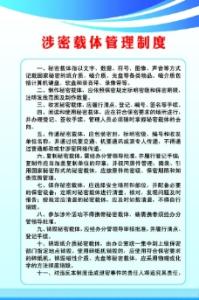 涉密载体管理制度 涉密载体管理制度汇编