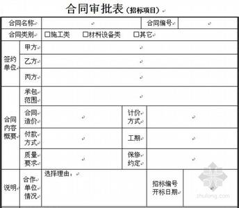 审查合同 关于审查合同的合同特性