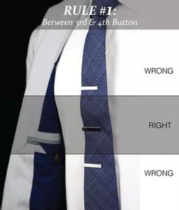领带夹链子用法图片 领带夹的用法