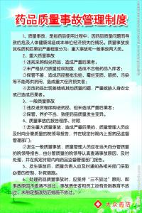 药品质量事故管理制度 药品质量事故管理制度范本推荐