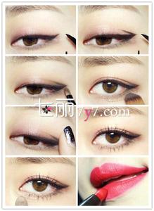 韩国眼妆画法 2014韩国橘色大眼妆的画法