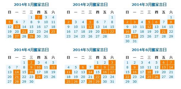 黄道吉日2014搬家 2014年搬家黄道吉日有哪些